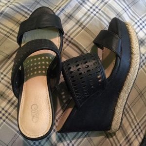 Black Cato Wedges
